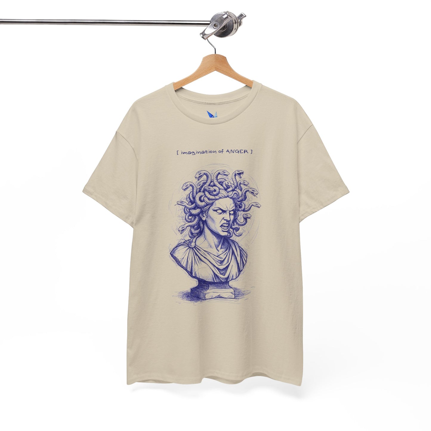 Medusa Bust Graphic Tee — 'I Really Wonder If Anyone' Artistic Mythology T-Shirt Printify