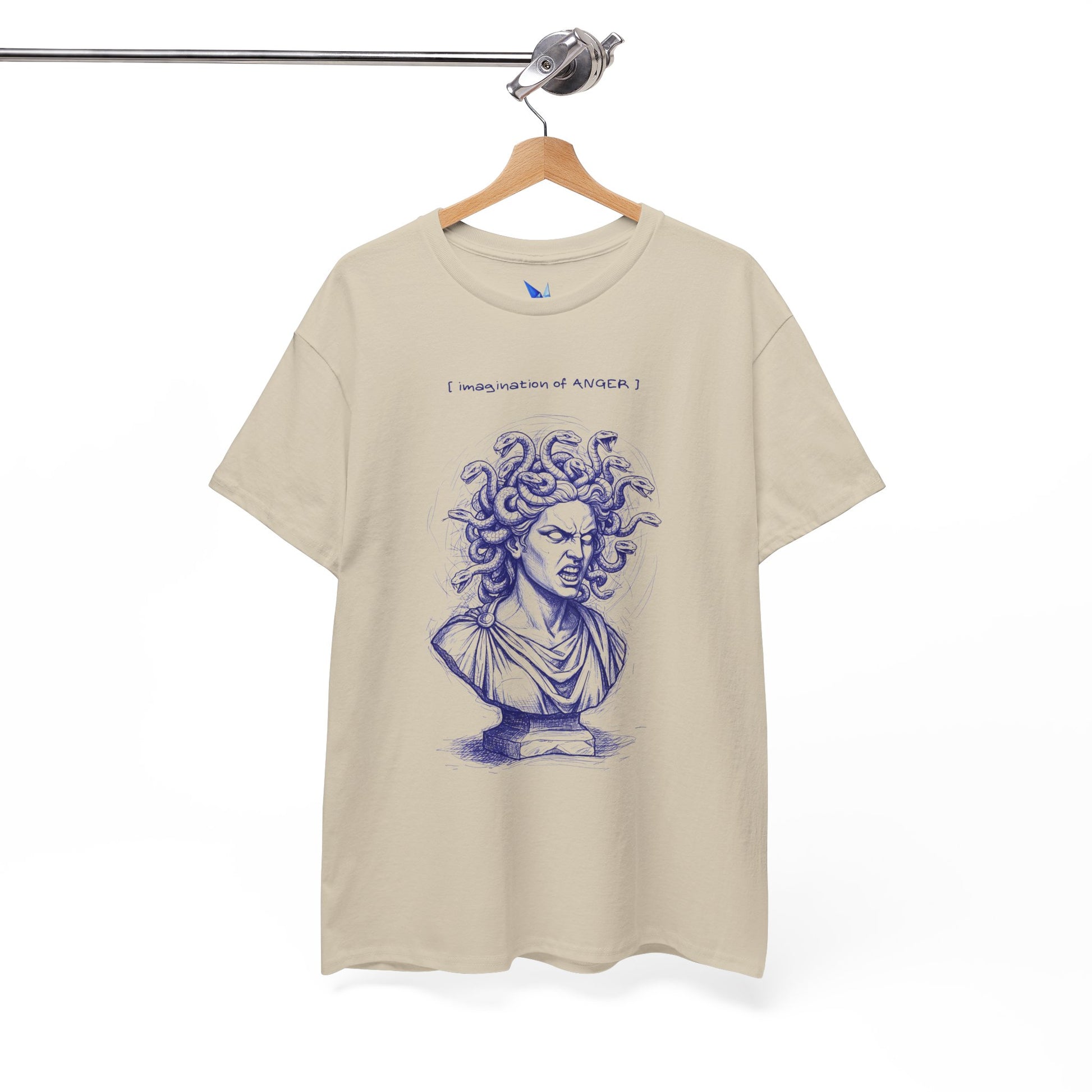 Medusa Bust Graphic Tee — 'I Really Wonder If Anyone' Artistic Mythology T-Shirt Printify