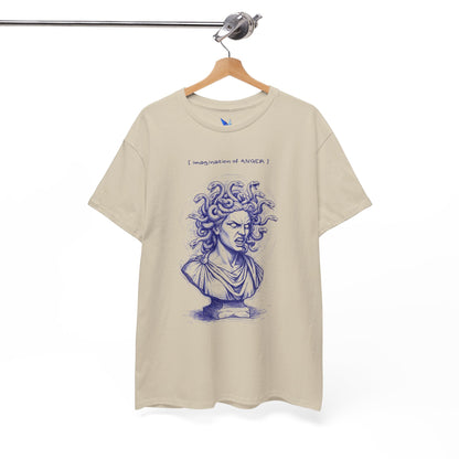 Medusa Bust Graphic Tee — 'I Really Wonder If Anyone' Artistic Mythology T-Shirt Printify