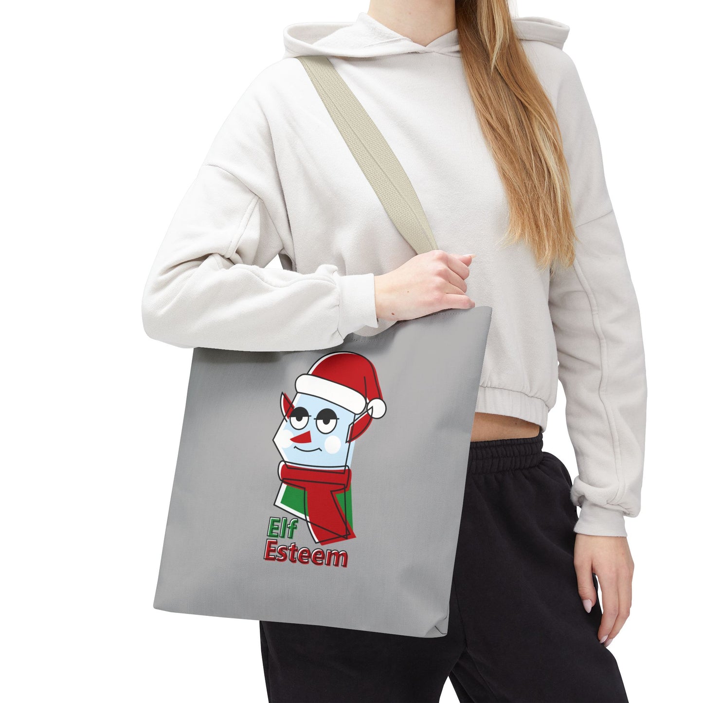 Elf Esteem Christmas Tote Bag – Cute Santa Elf Holiday Tote Printify