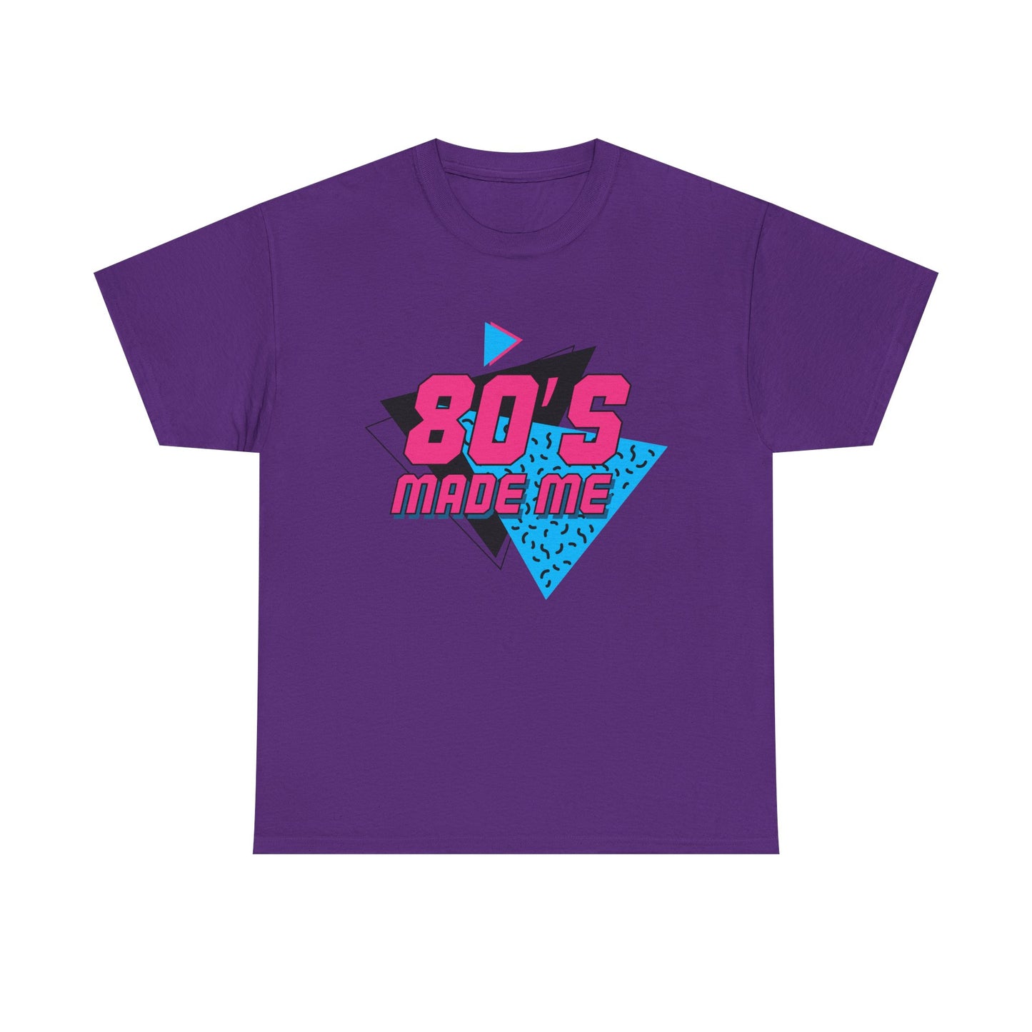80's Made Me T-Shirt — Retro 1980s Neon Vintage Graphic Tee Printify
