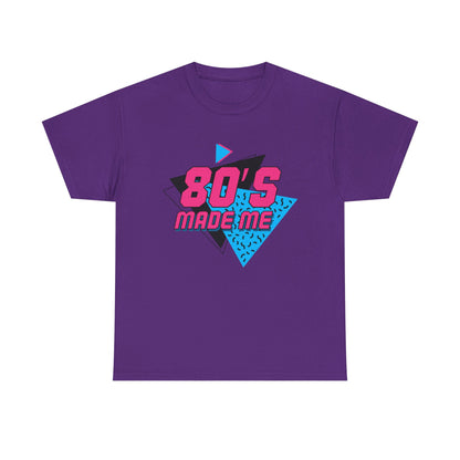 80's Made Me T-Shirt — Retro 1980s Neon Vintage Graphic Tee Printify