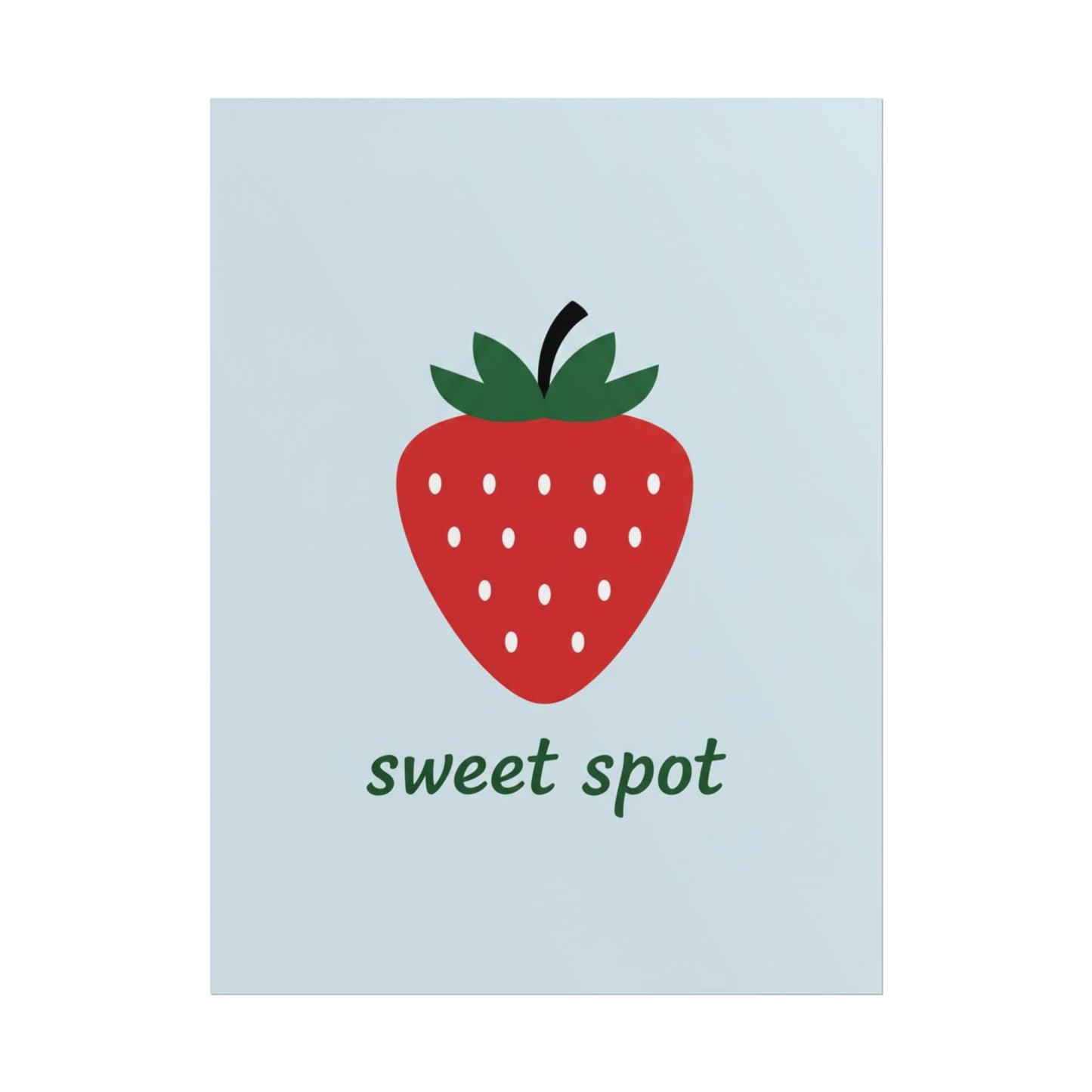 Strawberry "Sweet Spot" Rolled Poster – Cute Kitchen Wall Art Printify