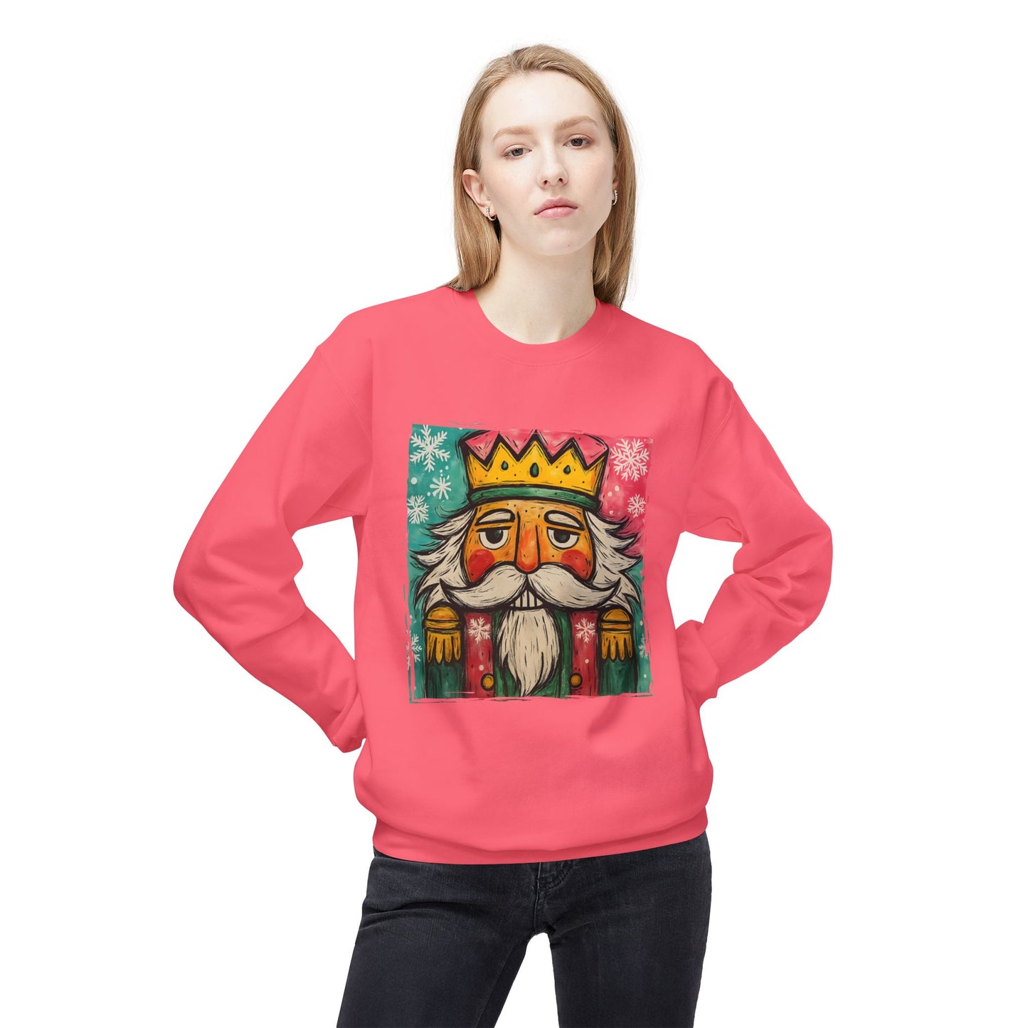 Nutcracker King Sweatshirt — Vintage Holiday Crewneck Printify