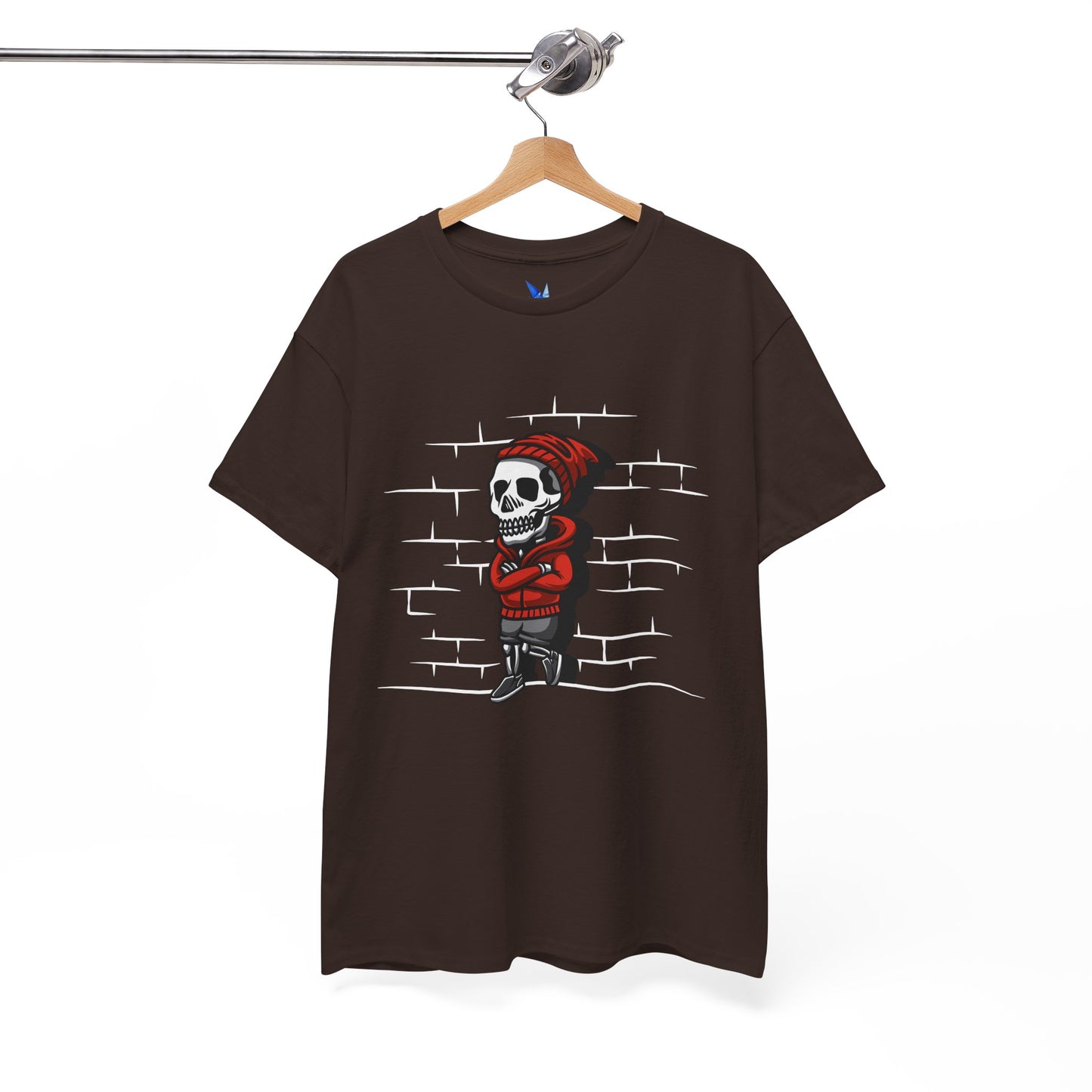 Skeleton Against the Wall T-Shirt Printify