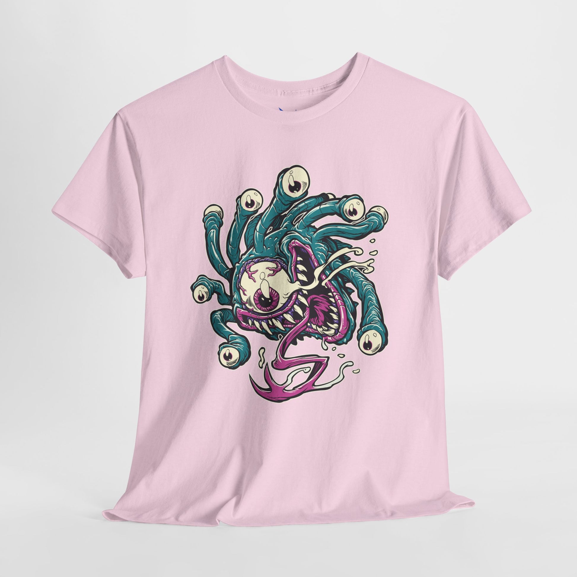 Eye Monster Graphic Tee — Retro Horror Tentacle Skull Shirt Printify