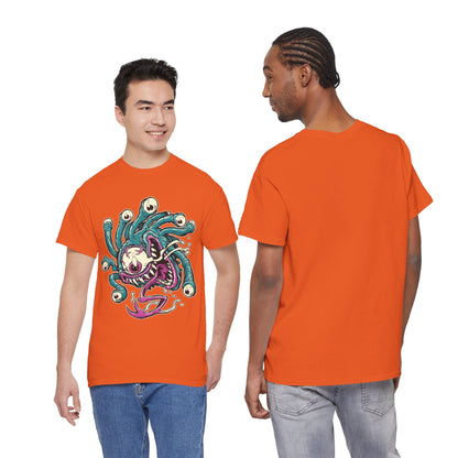Eye Monster Graphic Tee — Retro Horror Tentacle Skull Shirt Printify
