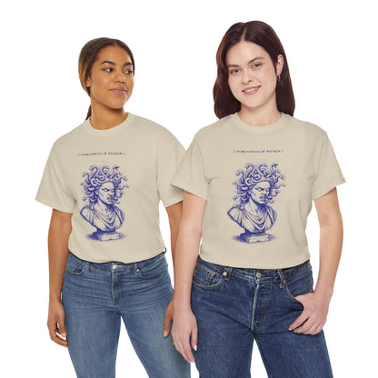 Medusa Bust Graphic Tee — 'I Really Wonder If Anyone' Artistic Mythology T-Shirt Printify