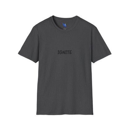 Ignite Skull T-Shirt — 'Ignite' Text & Flaming Skull 'LIT' Graphic Printify