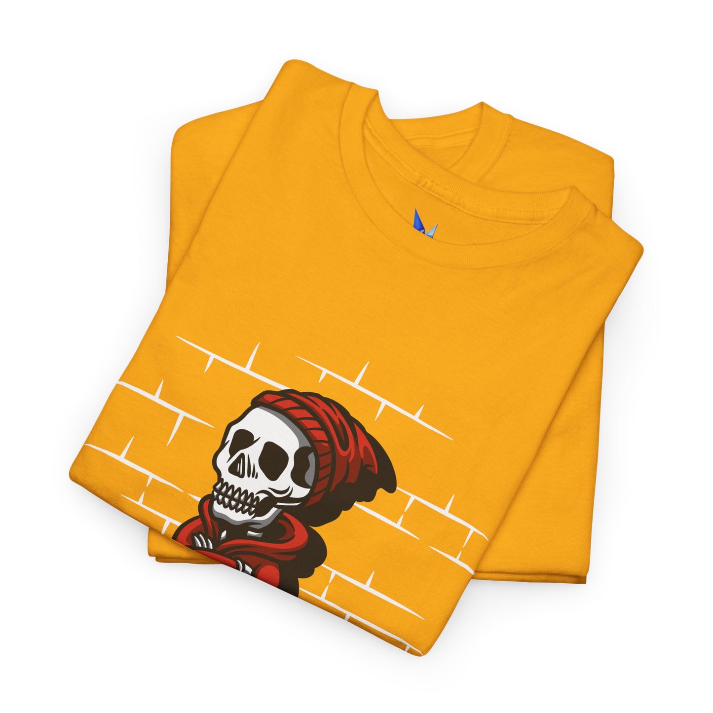 Skeleton Against the Wall T-Shirt Printify