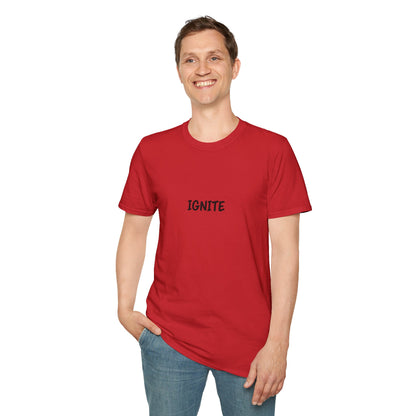Ignite Skull T-Shirt — 'Ignite' Text & Flaming Skull 'LIT' Graphic Printify