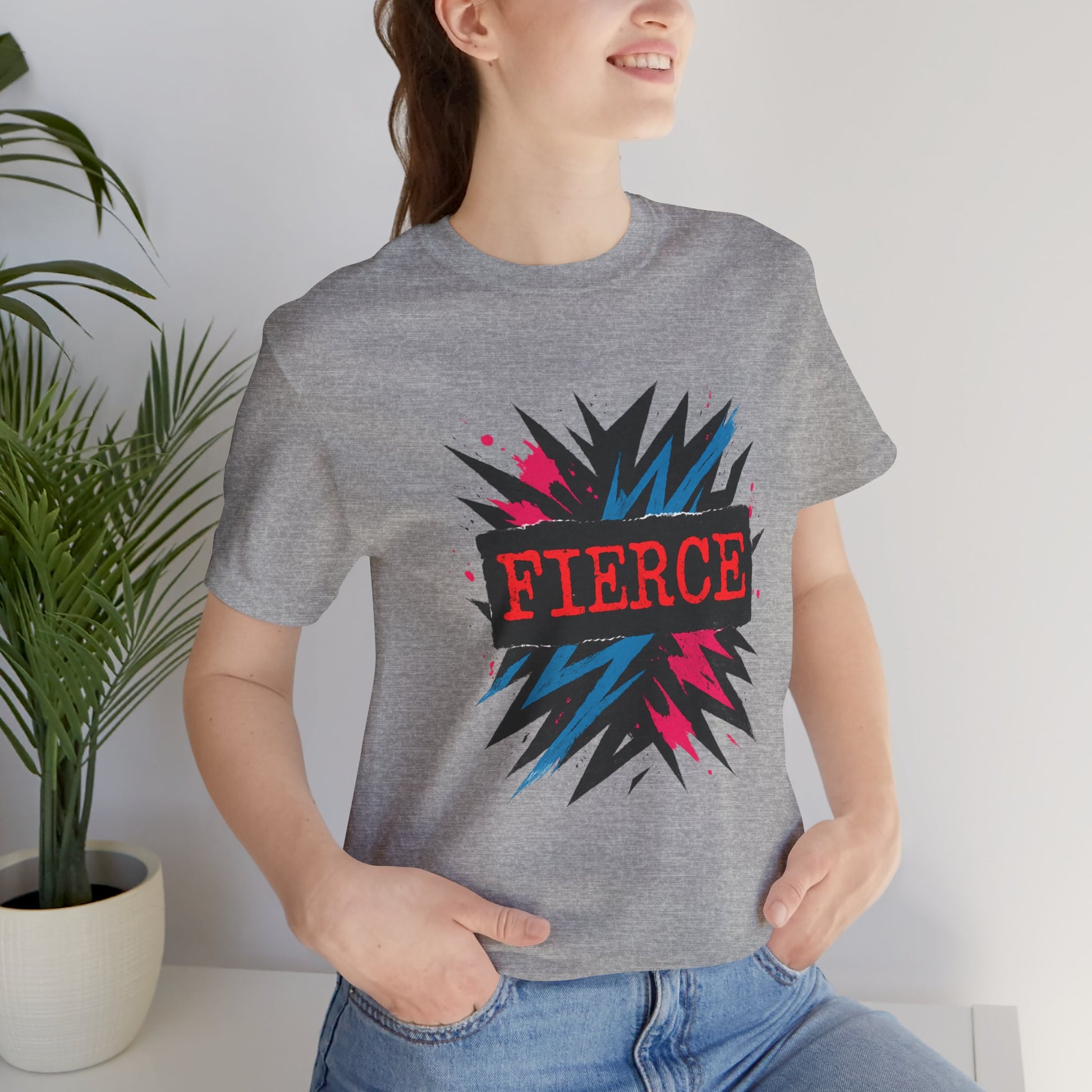 Fierce Graphic Tee — Bold Lightning Burst Design T-Shirt Printify