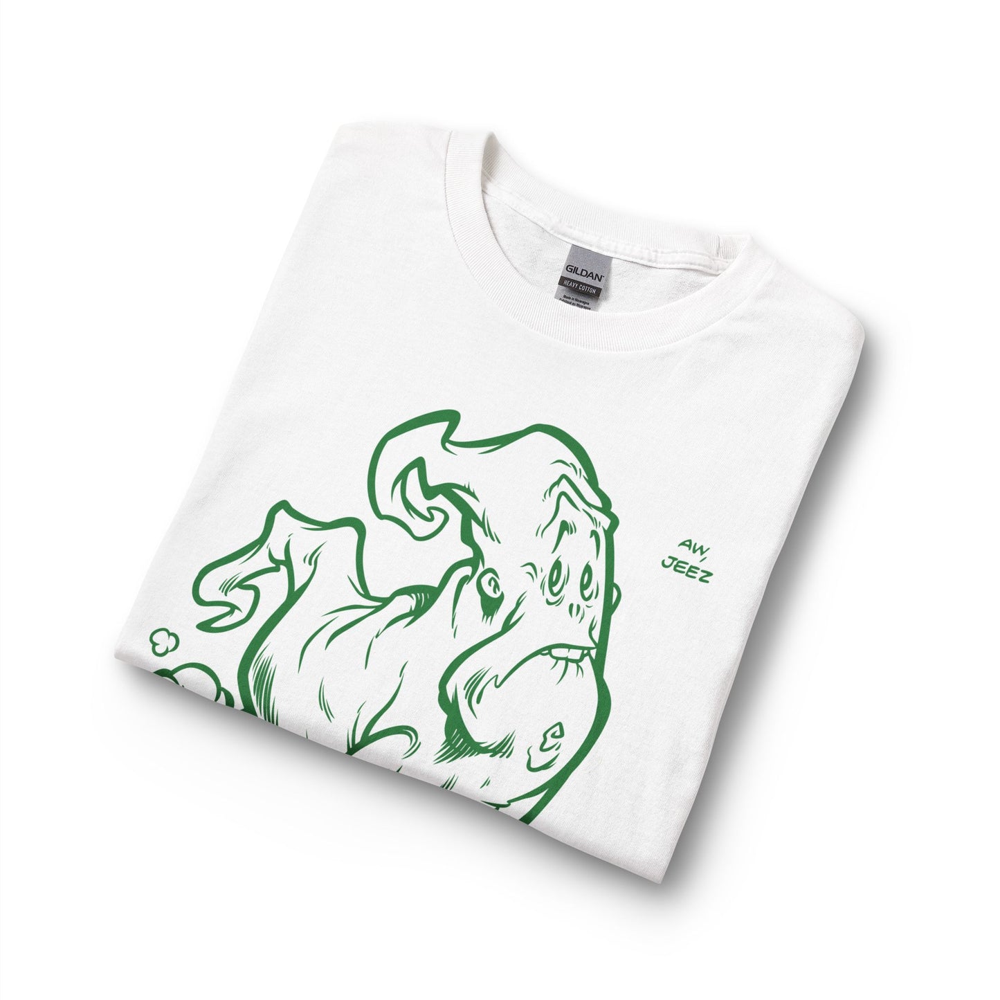 Ghostly Sneeze Long Sleeve T-Shirt — Playful Green Cartoon Spirit Design Printify