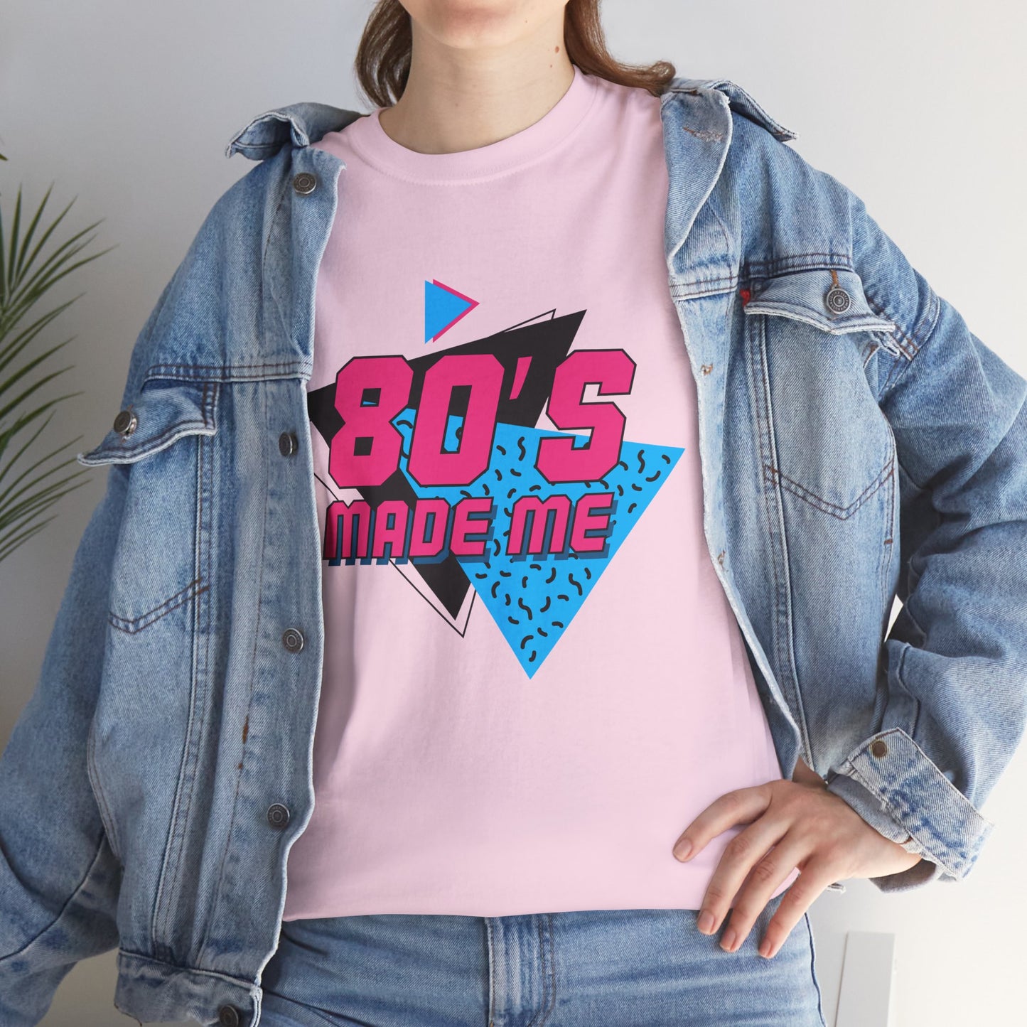 80's Made Me T-Shirt — Retro 1980s Neon Vintage Graphic Tee Printify