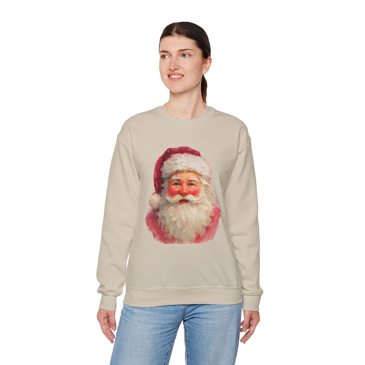 Santa Claus Vintage Portrait Crewneck Sweatshirt Printify