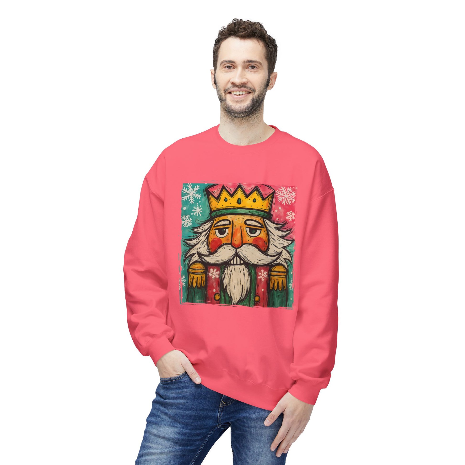 Nutcracker King Sweatshirt — Vintage Holiday Crewneck Printify