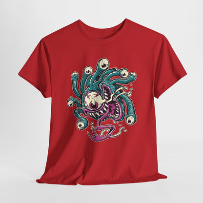 Eye Monster Graphic Tee — Retro Horror Tentacle Skull Shirt Printify