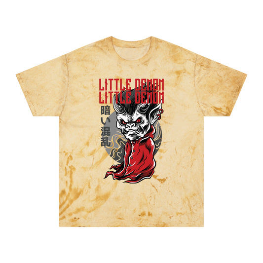 Devil Mask Graphic T-Shirt — "Little Demon" Vintage Japanese Horror Tee Printify