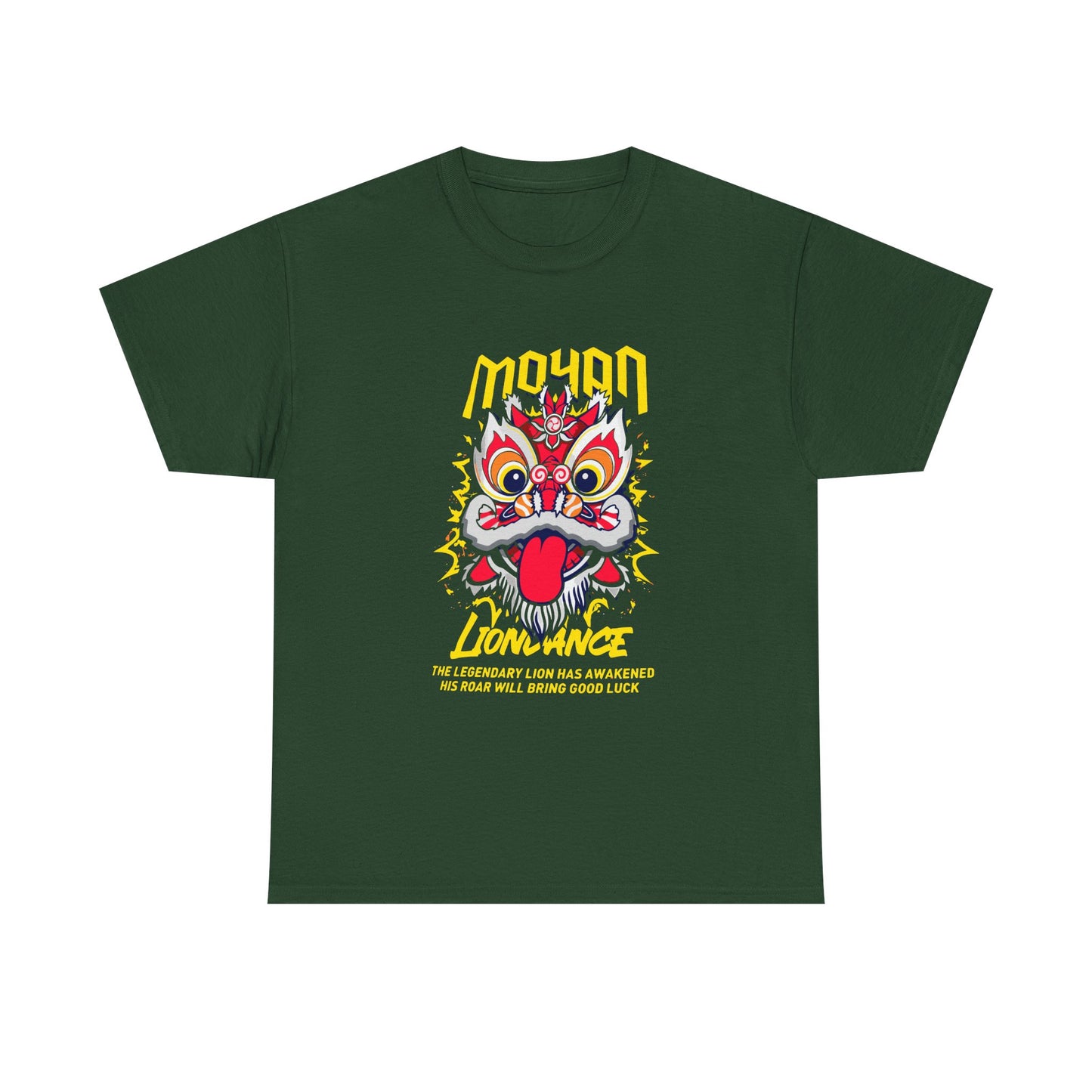Lion Dance T-Shirt — 'Moyan' Colorful Chinese Lion Mask Graphic Tee Printify
