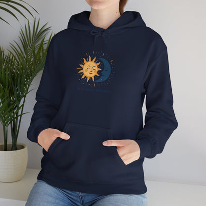 Sun and Moon Harmony Hoodie — "In Harmony We Thrive" Graphic Printify