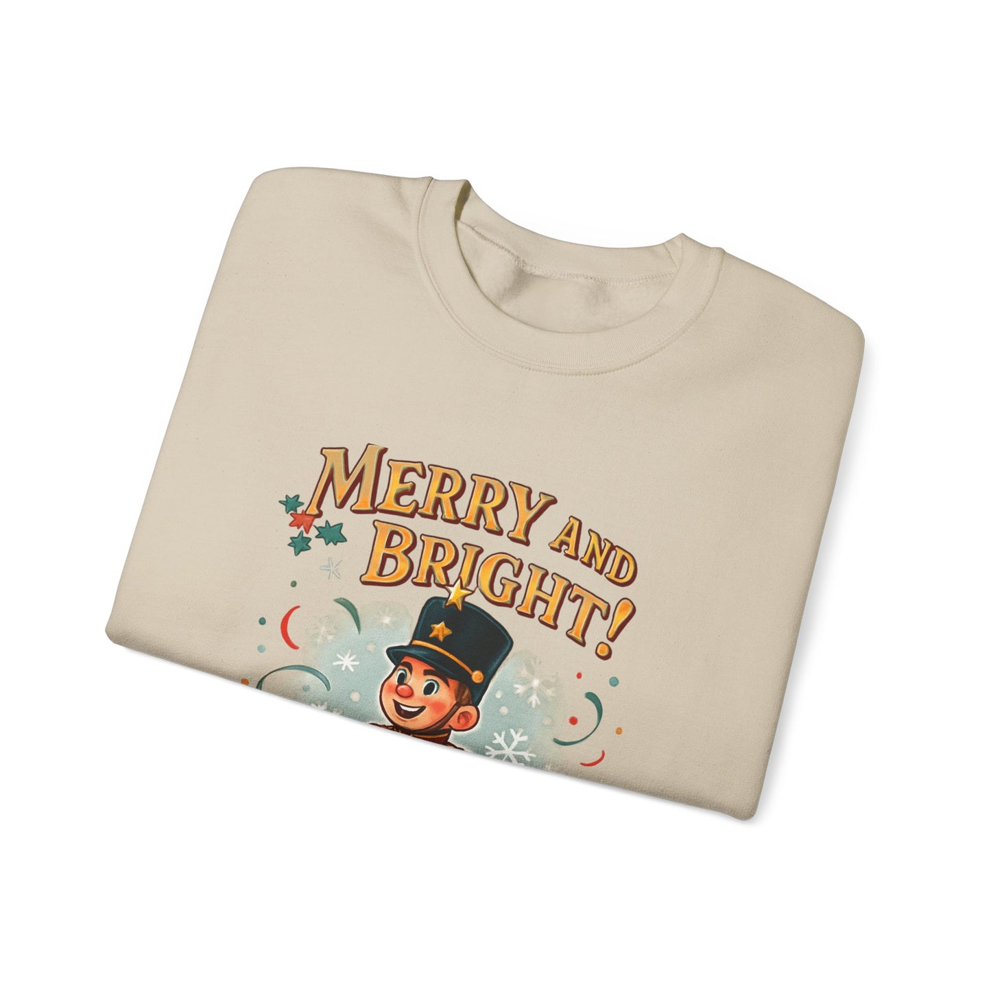 Merry and Bright Nutcracker Sweatshirt — Vintage Holiday Crewneck