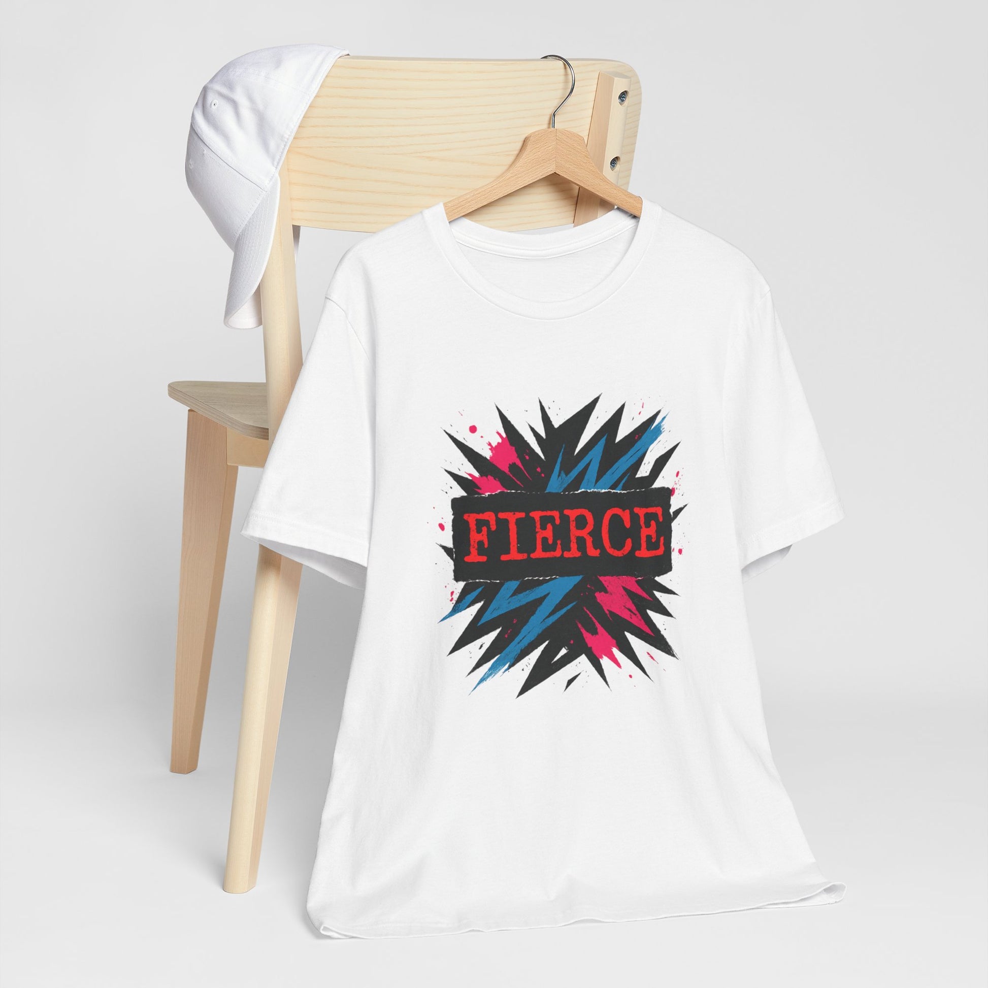 Fierce Graphic Tee — Bold Lightning Burst Design T-Shirt Printify