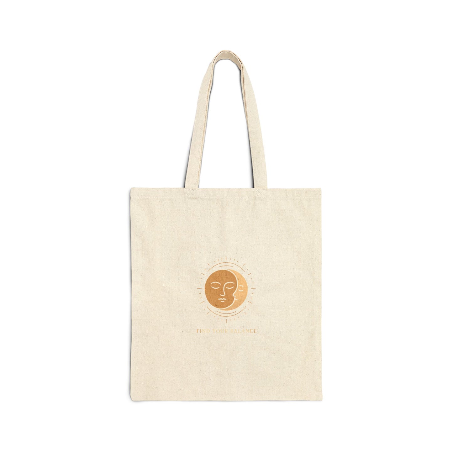 Minimal Abstract Face Cotton Tote Bag – Neutral Everyday Shopper Bag Printify