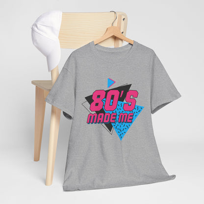 80's Made Me T-Shirt — Retro 1980s Neon Vintage Graphic Tee Printify