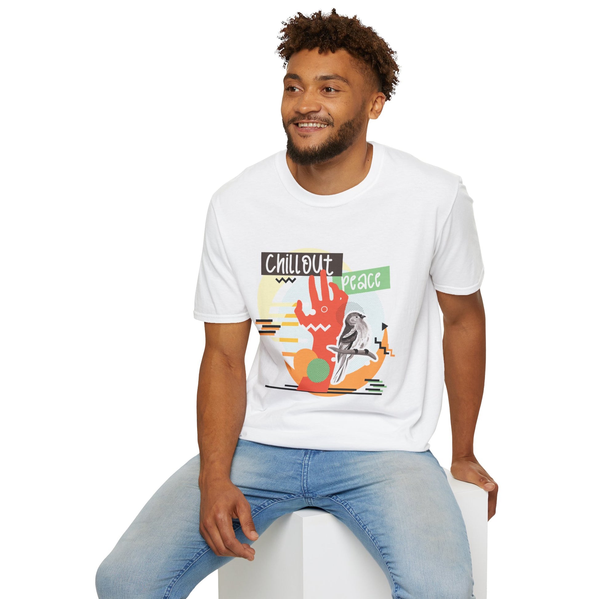 Chill Out Peace Graphic T-Shirt — Retro Surf Vibe Tee Printify