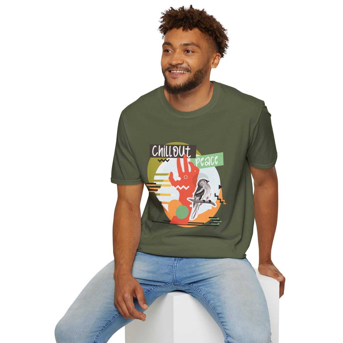 Chill Out Peace Graphic T-Shirt — Retro Surf Vibe Tee Printify