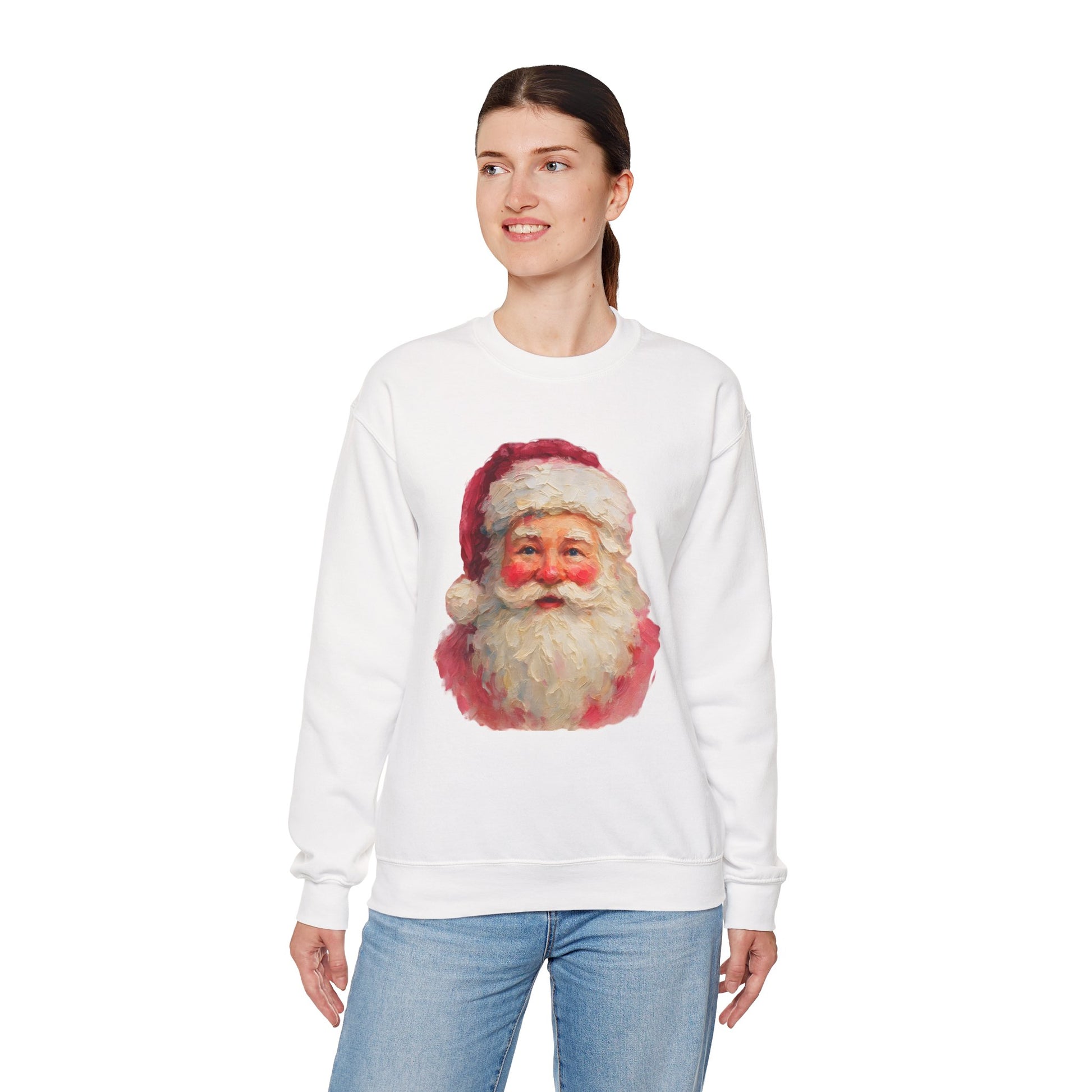 Santa Claus Vintage Portrait Crewneck Sweatshirt Printify