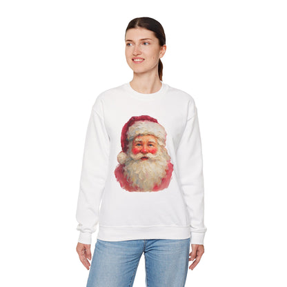 Santa Claus Vintage Portrait Crewneck Sweatshirt Printify
