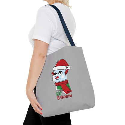 Elf Esteem Christmas Tote Bag – Cute Santa Elf Holiday Tote Printify