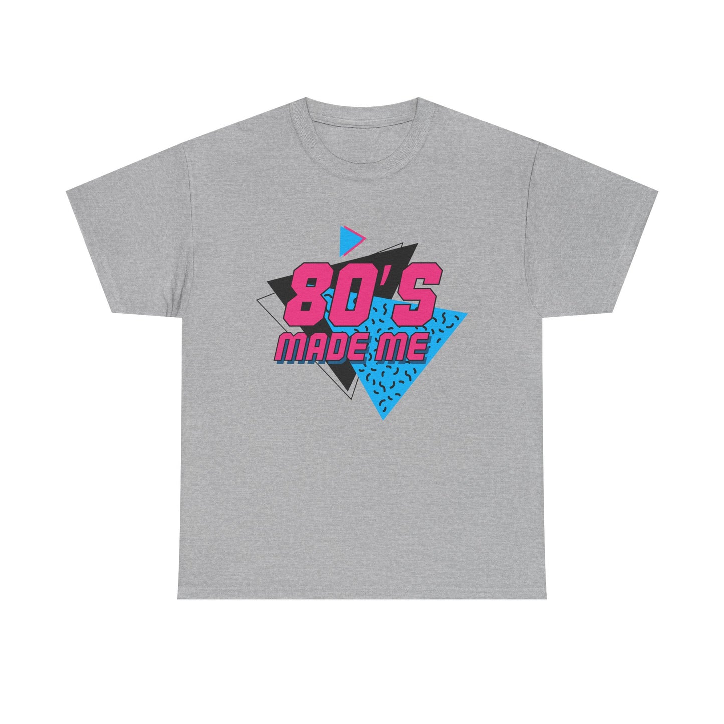 80's Made Me T-Shirt — Retro 1980s Neon Vintage Graphic Tee Printify