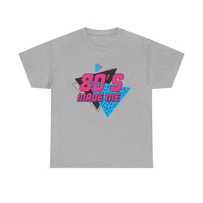 80's Made Me T-Shirt — Retro 1980s Neon Vintage Graphic Tee Printify
