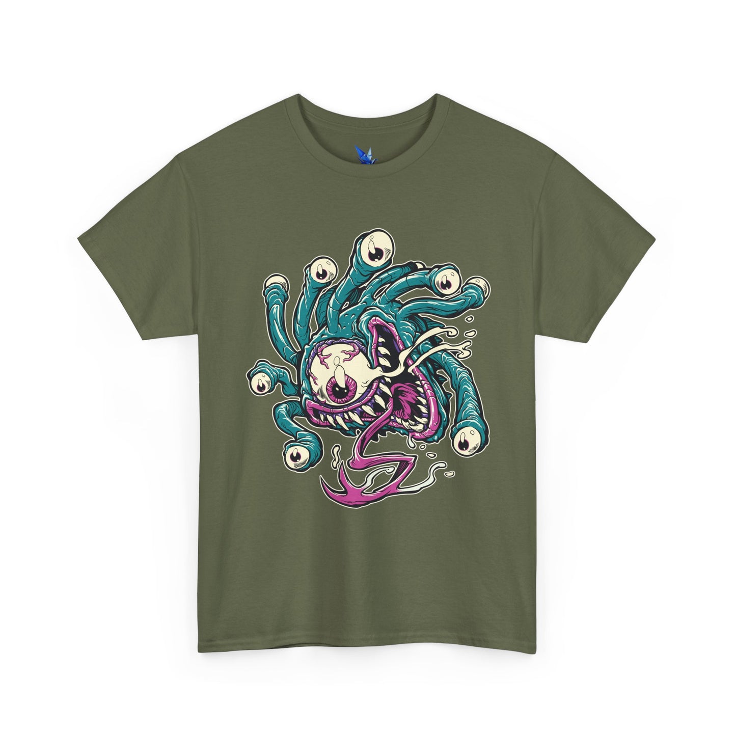Eye Monster Graphic Tee — Retro Horror Tentacle Skull Shirt Printify