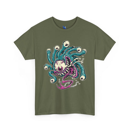 Eye Monster Graphic Tee — Retro Horror Tentacle Skull Shirt Printify