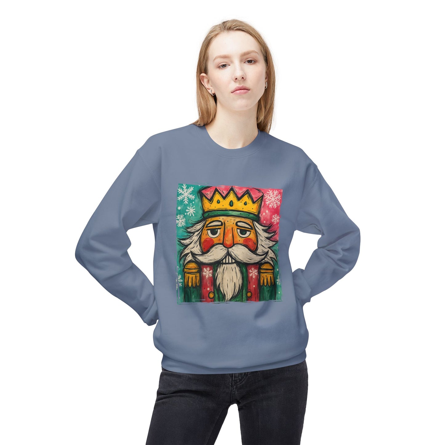 Nutcracker King Sweatshirt — Vintage Holiday Crewneck Printify