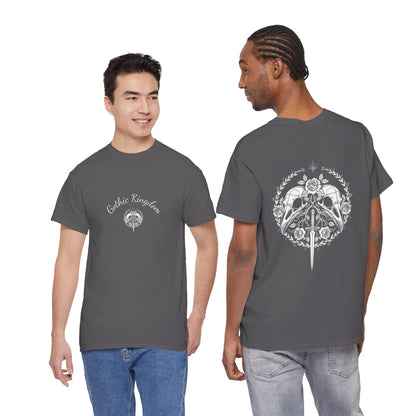 Gothic Kingdom T-Shirt — Raven Skull & Dagger Vintage Gothic Tee Printify
