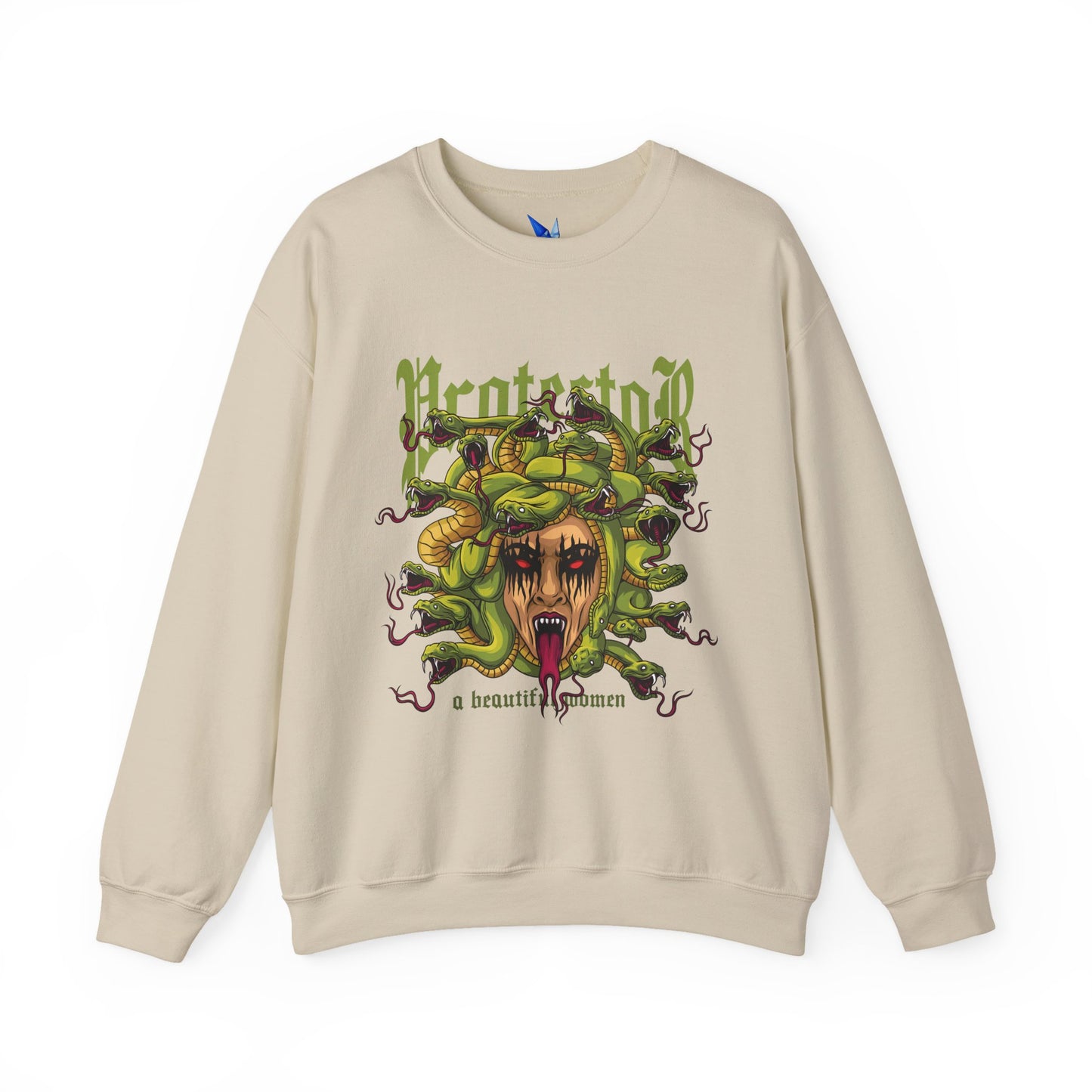 Medusa Graphic Sweatshirt — 'Protestor' Horror Myth Printify