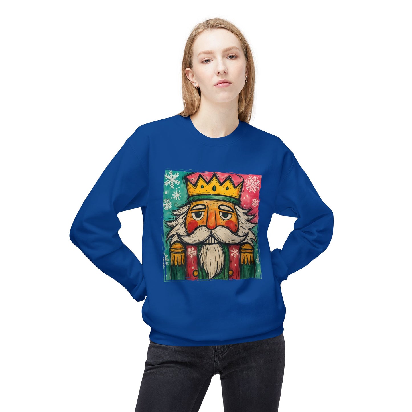 Nutcracker King Sweatshirt — Vintage Holiday Crewneck Printify