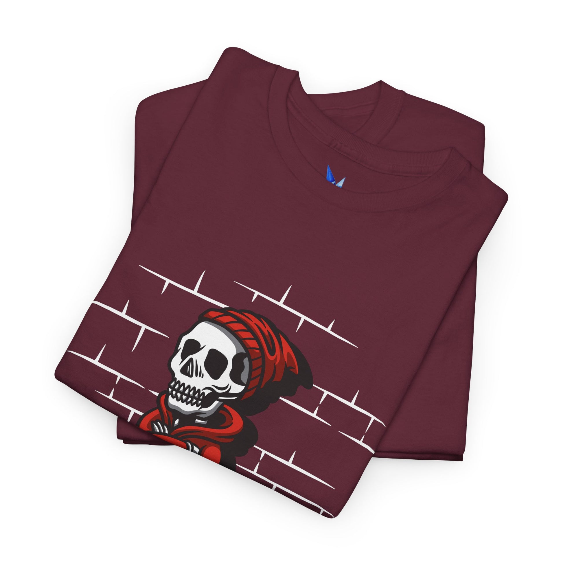 Skeleton Against the Wall T-Shirt Printify