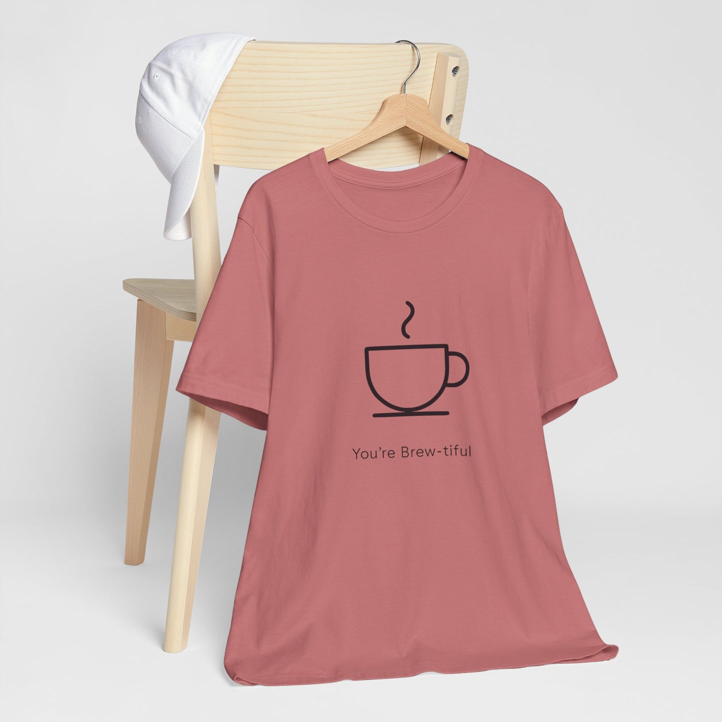 Coffee Tee - "You're Brew-tiful" Minimalist Coffee Cup Graphic T-Shirt Printify