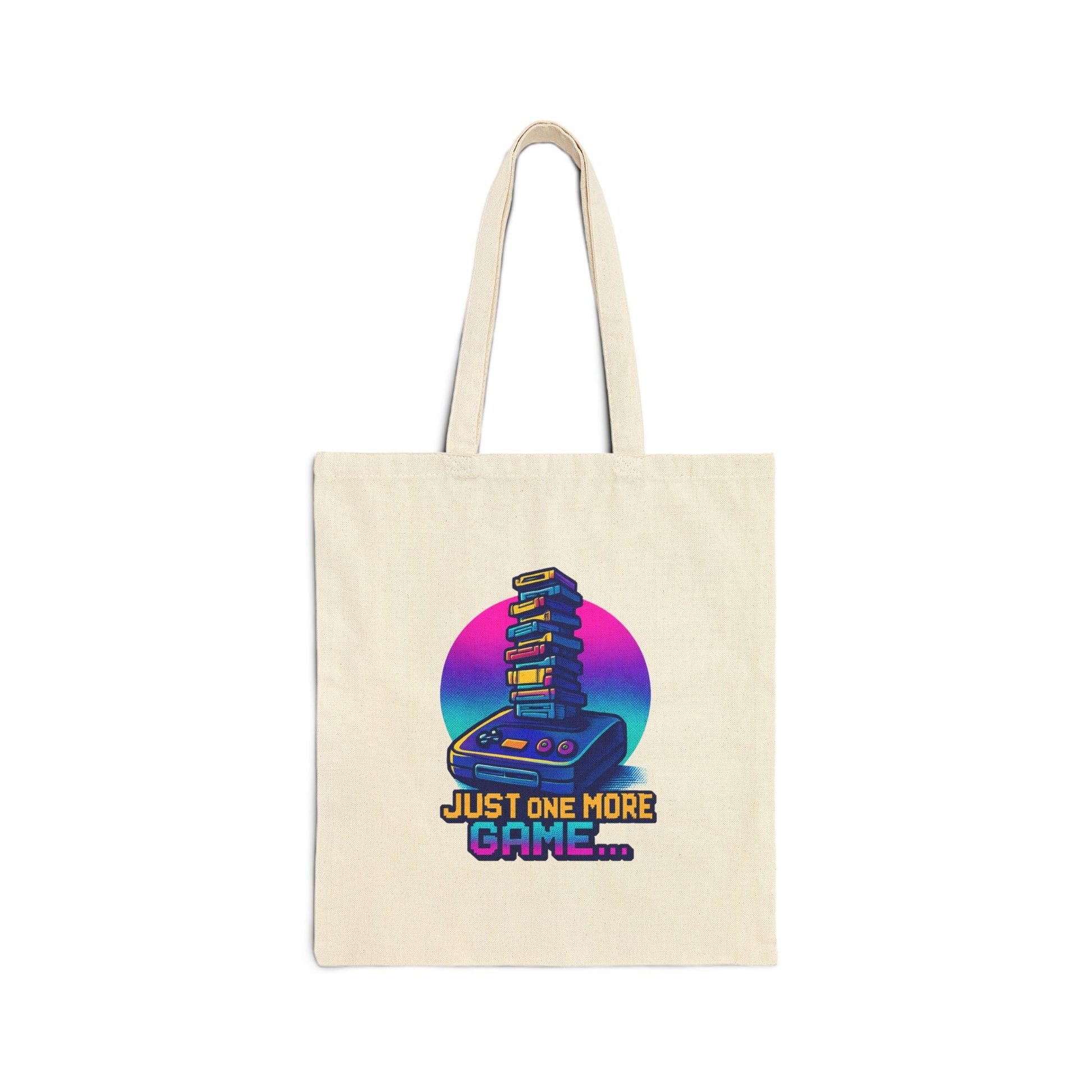 Retro Gamer Tote Bag — "Just One More Game" Canvas Tote Printify