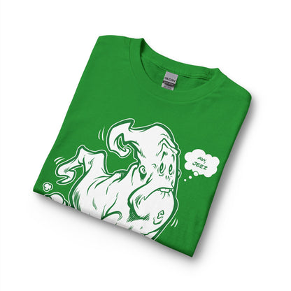 Ghostly Sneeze Long Sleeve T-Shirt — Playful Green Cartoon Spirit Design Printify