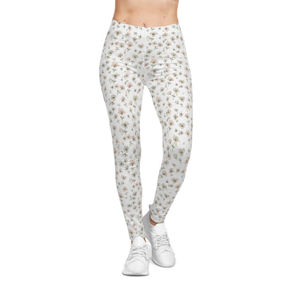 Floral Ditsy Print Leggings — Women's Casual All-Over Pattern