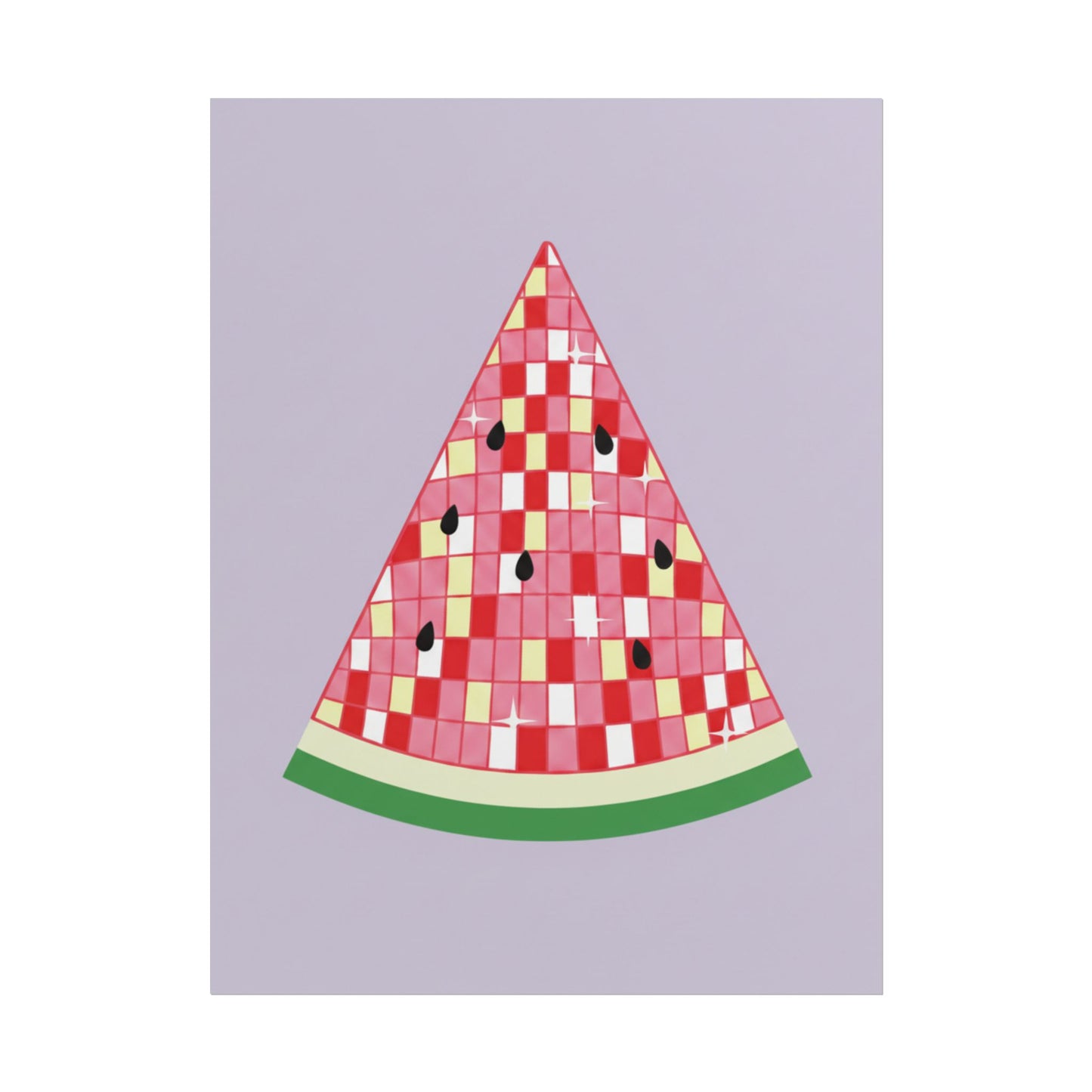 Watermelon Patchwork Wall Art Poster — Rolled Print Poster Printify