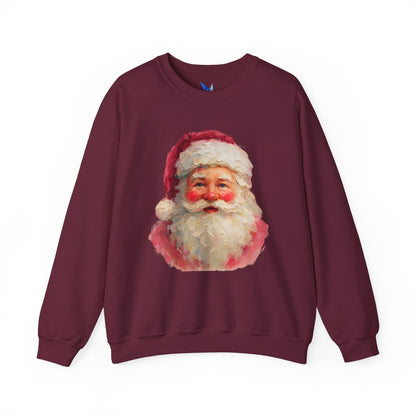 Santa Claus Vintage Portrait Crewneck Sweatshirt Printify