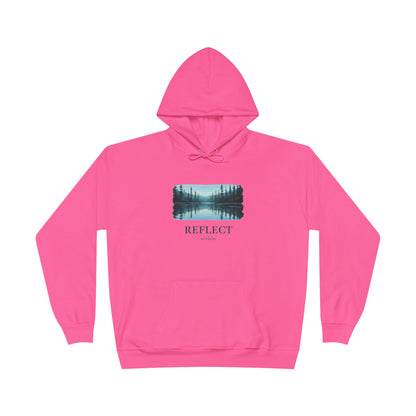 Reflect Lake Hoodie — Tranquil Forest Landscape Pullover Printify