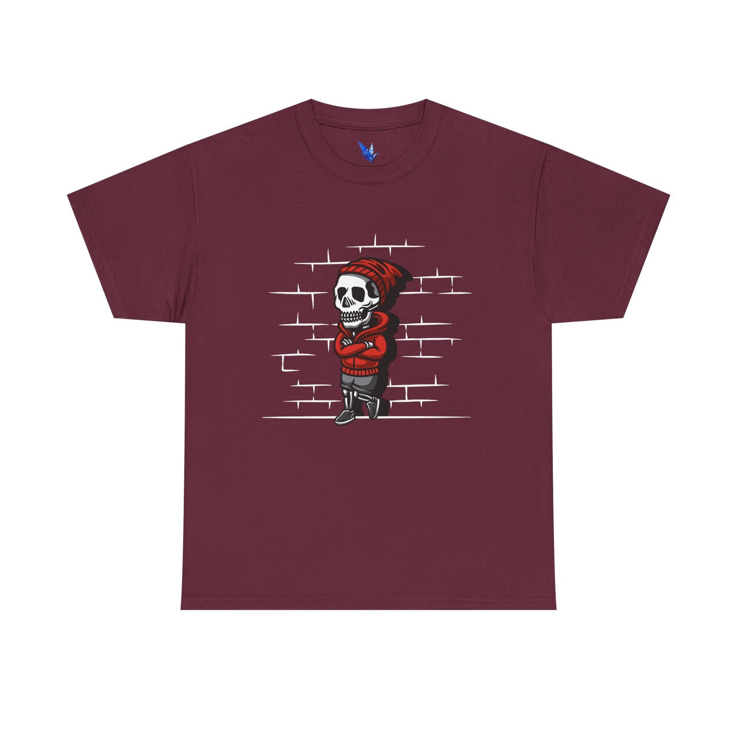 Skeleton Against the Wall T-Shirt Printify